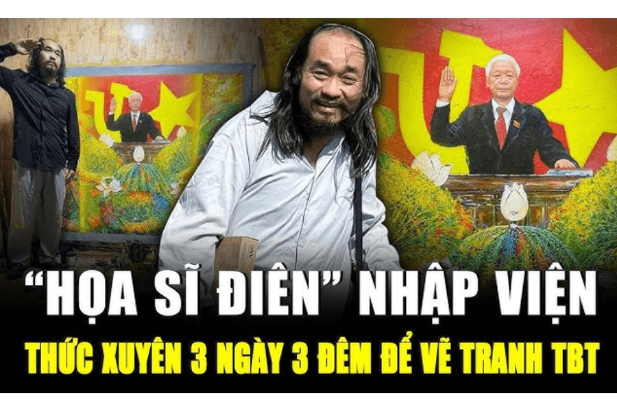 Chi tiết thể hiện ý nghĩa sâu sắc và cảm xúc trong một bức tranh của họa sĩ Đoàn Nguyên.